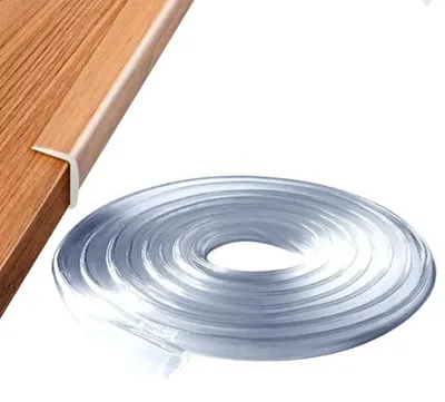Image de Protection de bords de table de 3 mètres – Protège-coins pour bébés et enfants – Protège-angles flexible – Protection contre les chocs – Découpe possible – Pour une épaisseur de bord de 24 à 26 mm