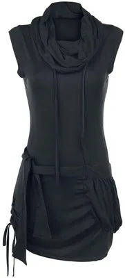 Produktbild von Forplay Damen schwarzes kurzes High-Neck Kleid XXL