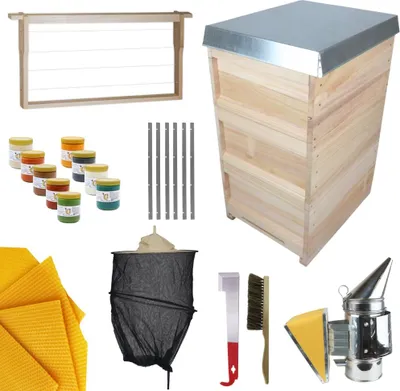 Produktbild von Imkerei STARTERSET (BAUSATZ) DNM 12 Liebig "DIE TRADITIONELLE" - Beute - Rähmchen - Mittelwand - Zubehör