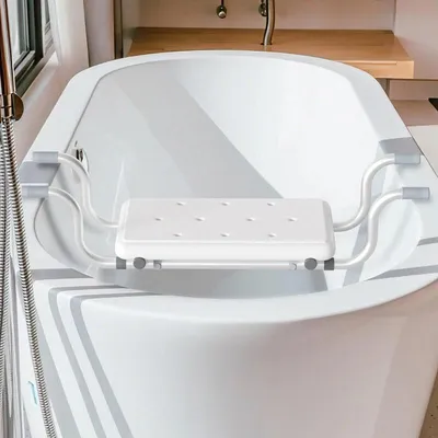 Produktbild von Badewannensitz, Wannensitz, Badestuhl, Badewannen-Sitz, Duschhocker, Duschsitz, Duschstuhl, bis 136Kg, Einstellbar 72-82cm