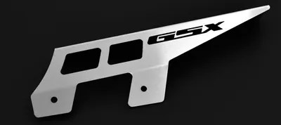 Immagine prodotto di Paracatena compatibile con Suzuki GSX 600 F BJ 1990-07 / GSX 750 F BJ 1990-06 / GSX 1100 F BJ 1990-96 Logo argento
