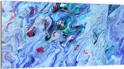Produktbild von DEQORI Glasbild Echtglas 100x50 cm 'Farbenrausch der Fantasie' Wandbild Bild modern Deko