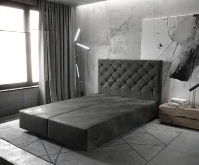 Produktbild von DELIFE Boxspringgestell Dream-Great 140x200 cm Mikrofaser Anthrazit Vintage
