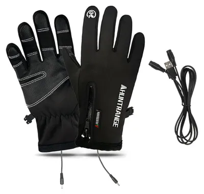 Produktbild von Wasserdichte, beheizbare Handschuhe für Damen und Herren, wiederaufladbar, mit Touchscreen, elektrisch beheizbar, zum Skifahren, Wandern, Radfahren und Autofahren.