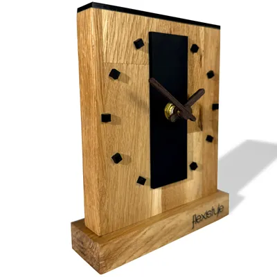 Produktbild von Modern standuhr tischuhr klein aus Holz Eiche Wohnzimmer Badezimmer Uhr Holz tischuhren holzuhr Tisch Uhr tischuhr modern standuhr Clock