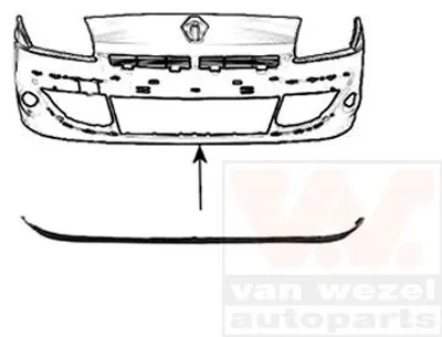 Produktbild von VAN WEZEL Spoilerlippe 4380500 Vorne für RENAULT Scénic III (JZ0/1)