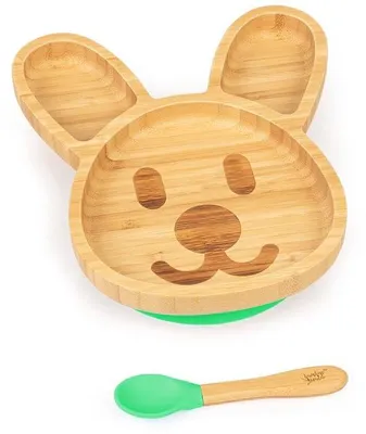 Produktbild von Solidchoice – Kinderteller-Set mit Tellern, Schüssel und Löffel aus Bambus