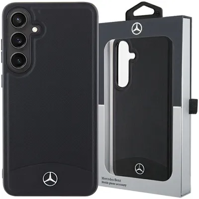 Produktbild von Etui Mercedes Leder Strukturiert & Glatt Magsafe Na Samsung Galaxy S24+ - Czarne