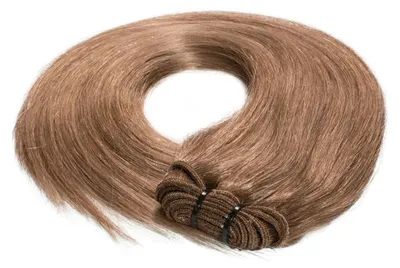 Produktbild von hair2heart Premium Echthaar Tressen zum Einnähen Extensions glatt - 60cm 50g 8/1 hellblond asch