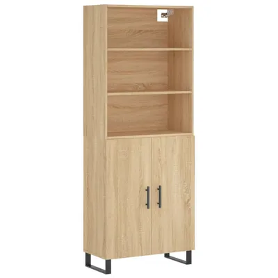 Image de Buffet haut Chêne sonoma 69,5x34x180 cm Bois d'ingénierie