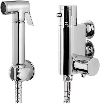 Thermostatische Bidet-Dusche aus Chrom-Messing, Wandmontage