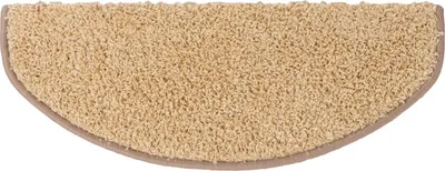Produktbild von Shaggy-Stufenmatte Barcelona Beige 70 Halbrund 23,5 x 65 cm