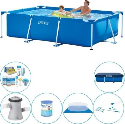 Zdjęcie produktu dla Prostokątny basen z akcesoriami, wymiary: 260 x 160 x 65 cm