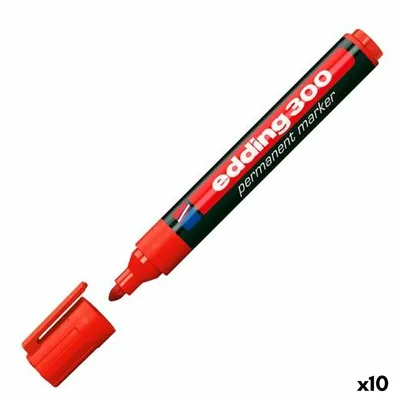 Produktbild von Edding - Filzstift 300 rund 1,5-3mm rot | 10 Stück
