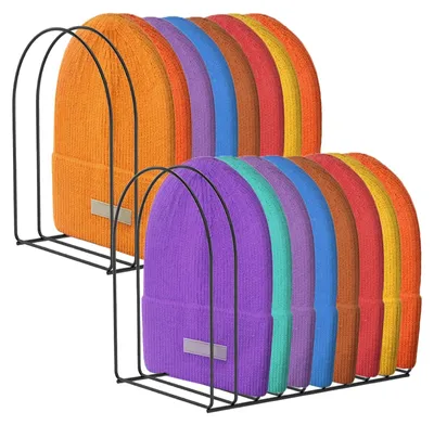 Image de Omgoods - Lot de 2 supports en métal pour chapeaux, idéaux pour l'organisation