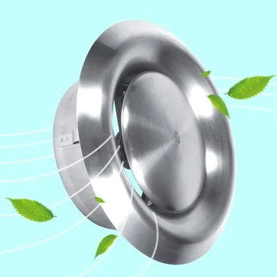 Rundes verstellbares Lüftungsgitter für Luftkanäle - 150mm Decken-Diffusor für Bad, Küche und Büro