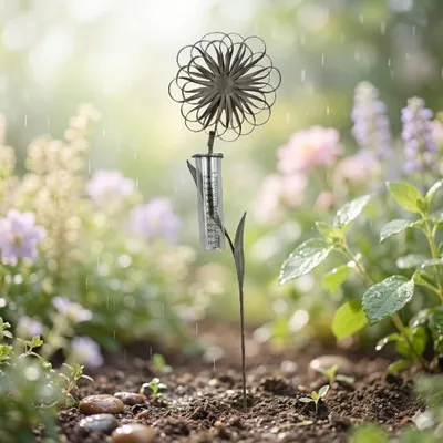 Produktbild von Regenmesser Blume ca. 108 cm - Gartendekoration