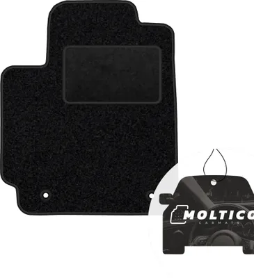 Produktbild von moto-MOLTICO Fahrer Fußmatte Auto Velours Fahrerseite Autoteppiche Schwarz Fahrermatte 1-teilig passend für Kia Picanto III ab 2017