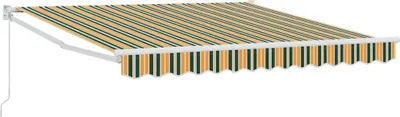 Obrázek produktu pro vidaXL Výsuvná markýza, zelená, 350 x 250 cm, polyester a hliník