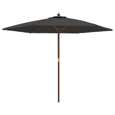 Immagine prodotto di vidaXL Ombrellone con palo in legno antracite 299x240 cm
