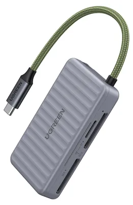 Zdjęcie produktu dla Czytnik Kart Usb-C Ugreen Cm868, 2Xsd 1Xtf 170Mb/S (Szary)