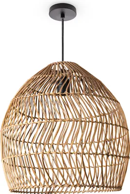 Produktbild von Pendelleuchte Wohnzimmer Boho Korbleuchten Pendellampe Rattan Hängeleuchte