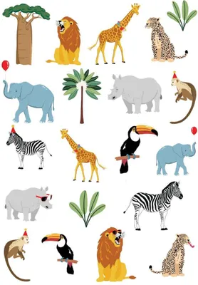 Image de Tatouages d'animaux de la savane - taille unique