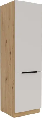 Obrázek produktu pro Skříň na vestavnou lednici NICOLLA - šířka 60 cm, kašmír / dub artisan