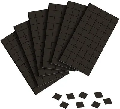 Produktbild von Selbstklebende Magnete - Starke Gummi Magnete - 10 x 10 mm - 300 Stück