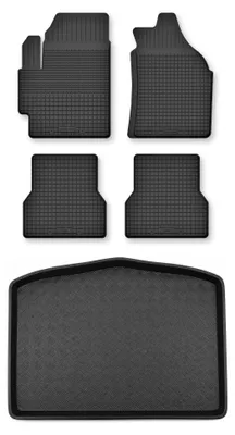 Zdjęcie produktu dla Dywaniki gumowe + mata bagażnika do Toyota Yaris IV 2020- (dolny poziom podłogi) – czarne, dobierane – Wielganizator Semi-Universal