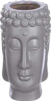 Produktbild von Gilde Vase, "Buddha", Keramik, grau, VE 4, H. 20 cm, D. 13 cm Höhe: 20.00 cm Durchmesser: 13.00 cm 32648