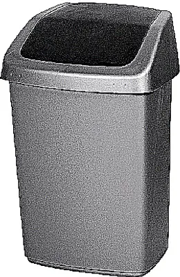 Zdjęcie produktu dla Curver Swing-Top, 10 l, Prostokątny, Plastik, Antracyt, Srebrny, Plastik, 246 mm