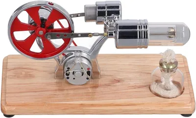 Modellbausatz mit Dampfmaschine 18x12x10cm, Mechanische Konstruktion, Pädagogisches Spielzeug für Kinder