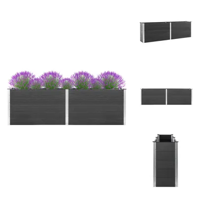 Image de vidaXL Bac de jardin surélevé 200x100x91 cm WPC Gris - Pots de fleurs & Jardinières