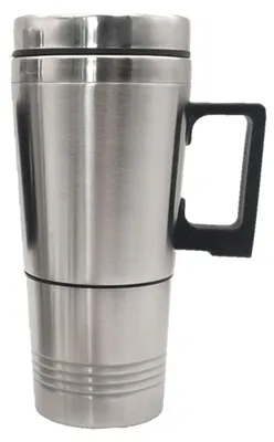 Image de Tasse chauffante pour voiture Grande capacité Anti-fuites Sûre Tasse isotherme en acier inoxydable pour voiture électrique pour camion 12 V pour petites voitures
