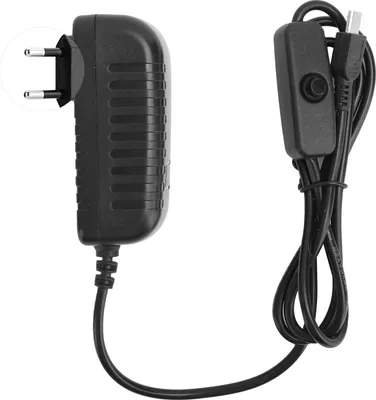 Obrázek produktu pro Napájecí zdroj pro Raspberry Pi 5V 3A s přepínacím tlačítkem Integrovaný micro USB adaptér 100-240VEU zástrčka