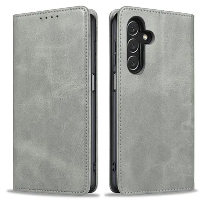 Produktbild von Handyhülle für Samsung Galaxy A05s Kunstleder Flip Cover Hülle Klapphülle Case Kartenfach Farbe: Grau
