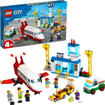 Obrázek produktu pro LEGO 60261 Městské letiště, sada s letadlem, nákladním autem, cisternou a minifigurkou pilota, hračky od 4 let