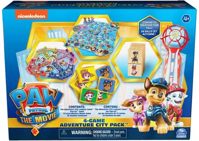 Produktbild von Games PAW Patrol - Spielesammlung mit 5 Spielen zu PAW Patrol: Der Kinofilm (5-Game Adventure City Pack), Brettspiel, Rennen, 4 Jahr(e)