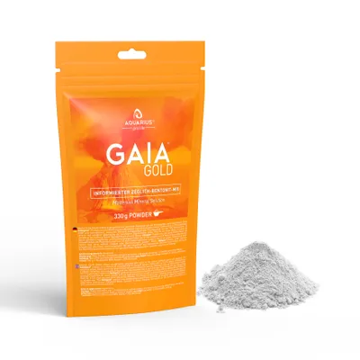 Produktbild von AQUARIUS pro life ® - GAIAgold® - 330g Zeolith-Bentonit-Pulver Mix I informiert & energetisiert nach HP E.S. Scheller - optimaler Detox