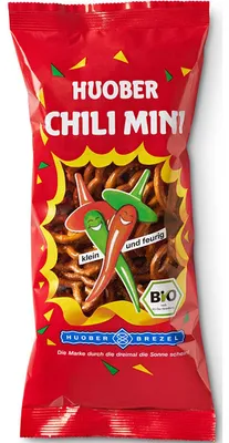 Produktbild von Huober knusprig scharf gewürzte Chili Mini Brezel Original 75g