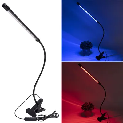Produktbild von LED-Pflanzenlampe mit Schwanenhals, Pflanzenwachstumslampe mit 10 dimmbaren Stufen & Timerfunktion, 82 Lumen, 20 LEDs mit 360°-Schwanenhals