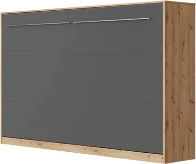 Produktbild von SMARTBett Schrankbett Standard  Wildeiche/Anthrazit 120 Horizontal