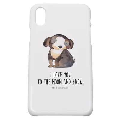Produktbild von Mr. & Mrs. Panda Iphone 10 Handyhülle Hund Entspannen - Weiß - Geschenk, Liebe, Entspannt, X, Cover, Handy, Sprüche, Süß, Hülle