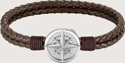 Produktbild von Modisches braunes Lederarmband 1580497 - Lä nge: 19 cm
