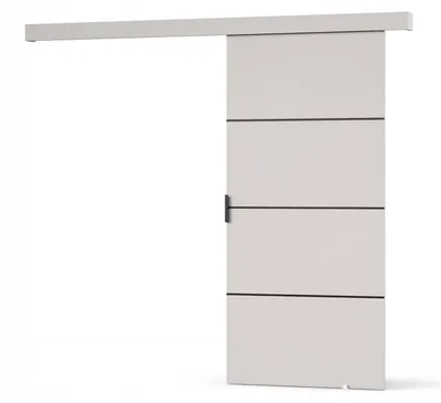 Produktbild von Schiebetür BUND 106/100 cm Kaschmir Schiebetürsystem mit SoftClose Laufschiene Set Schwebetür SoftStop