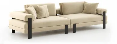 Image de Canapé design 2 places Moderne Canapé rembourré Beige Canapé design Nouveau