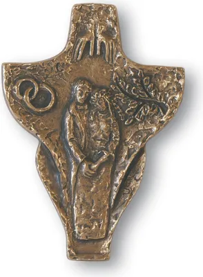 Produktbild von Hochzeitskreuz, Ehekreuz Bronze 21 cm