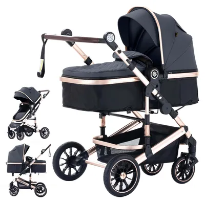 Produktbild von Daliya® NEOMOVE 2in1 Kinderwagen, Babywanne & Sportsitz in einem, Buggy, Alu-Rahmen, Reisekinderwagen, Kombikinderwagen mit großen Einkaufskorb