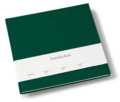Gästebuch 25 x 23 cm, 100 Seiten, Lesezeichen, Waldgrün